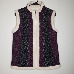 Boho Urban Outfitters sherpa lined vest